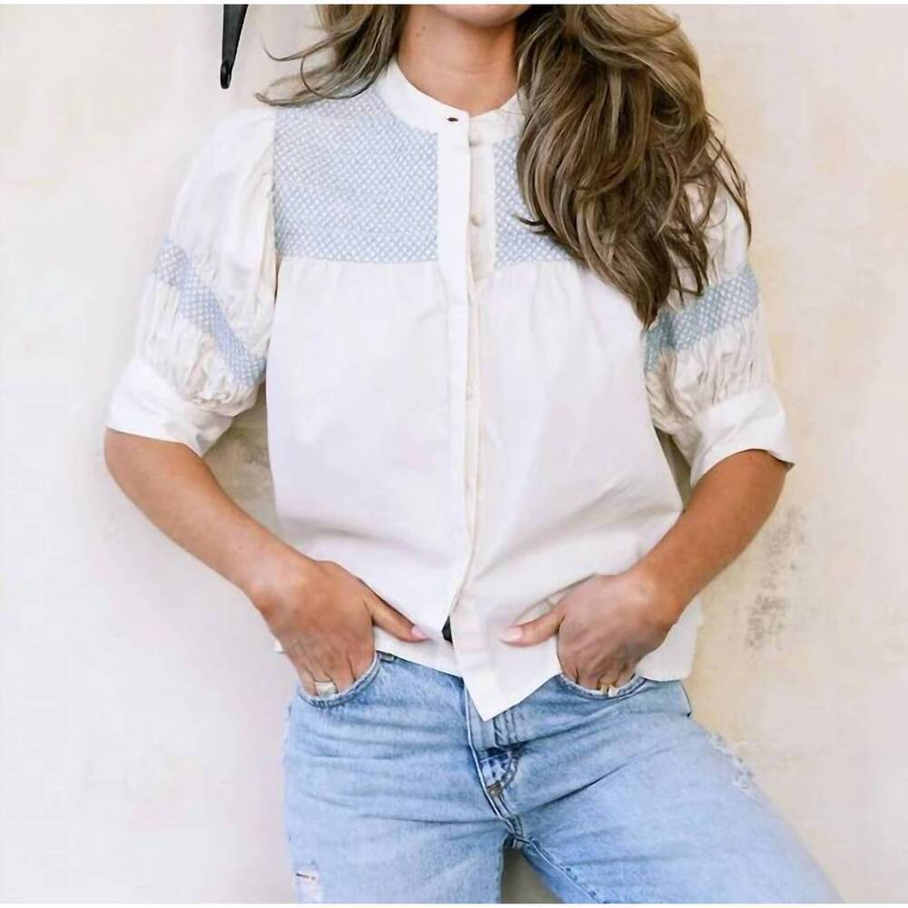 NEW LAROQUE sutton top in light blue